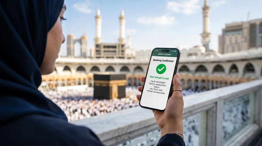 خطوات استخراج تصريح العمرة والروضة عبر تطبيق "نسك"