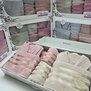 Coffret de serviettes pastel