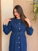 Robe longue en denim