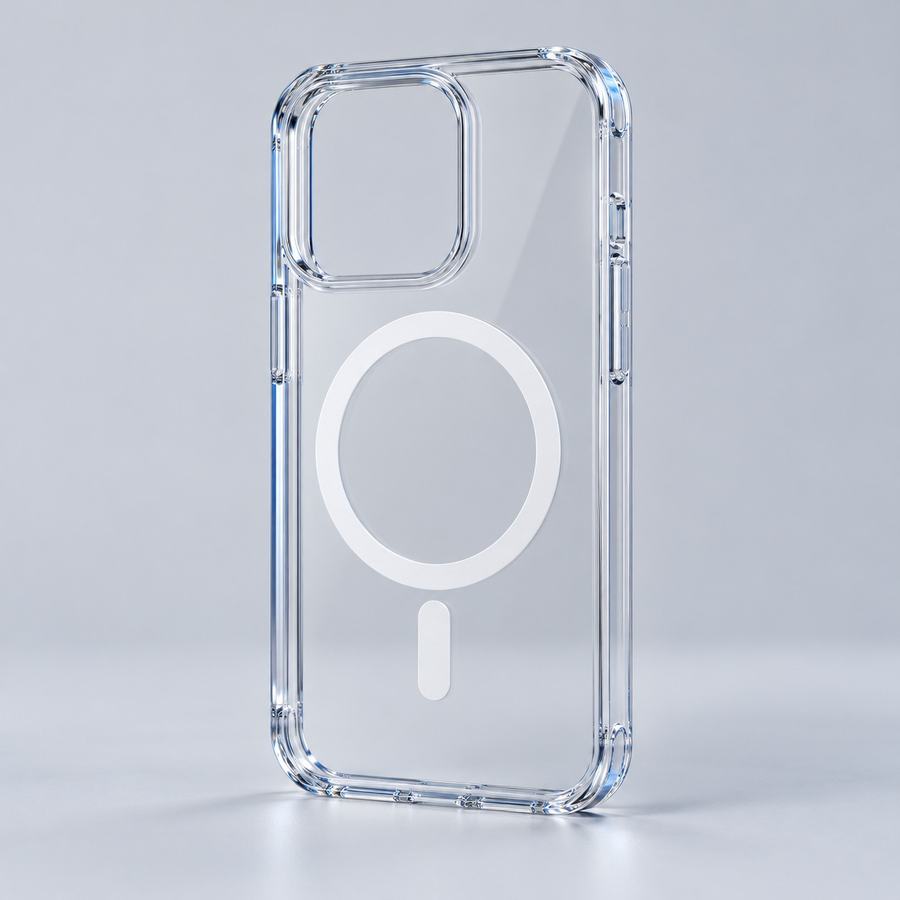 Coque transparente magnétique
